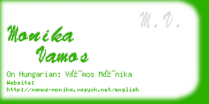 monika vamos business card